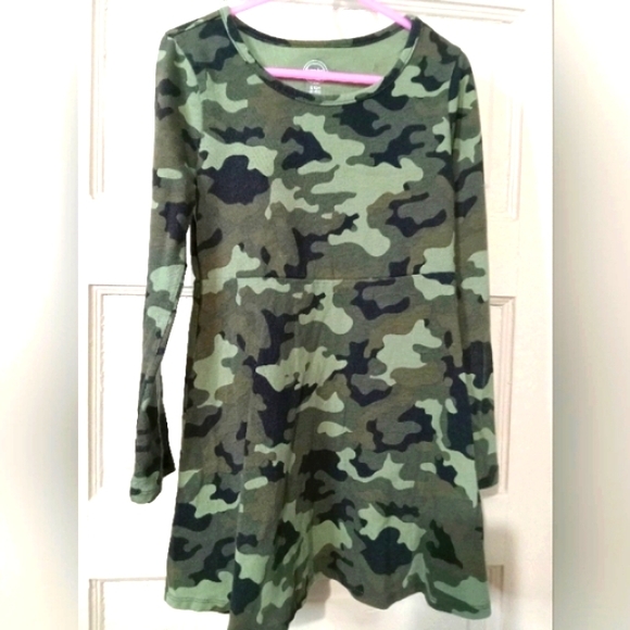 Girls Pre-owned Size 6-6x Long Sleeve Camo Dress - Picture 6 of 6